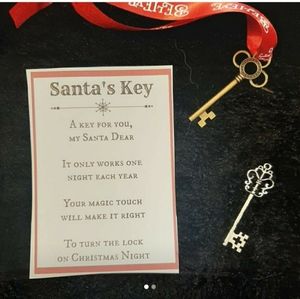 Set of santa key elf kisses magic deer feed